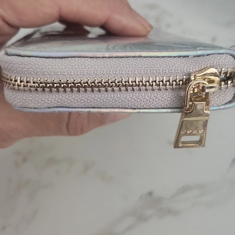 Bebe Irridescent Zip Around Wallet - Picture 8 of 13